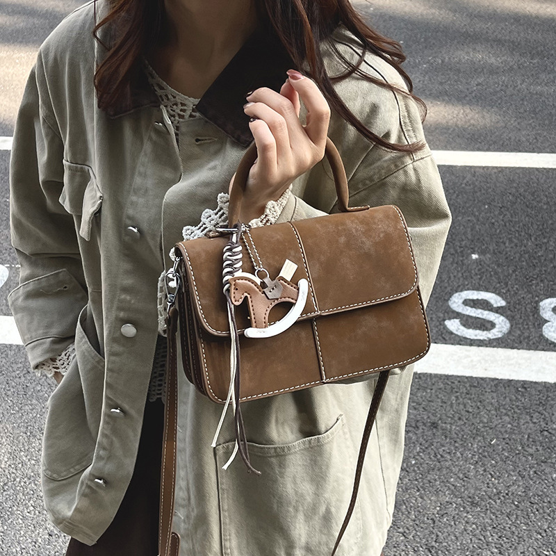 Cross-Border Retro Niche Handbag Small Tote Bag for Women 2025 New Simple Small Square Bag Versatile Shoulder Crossbody Bag