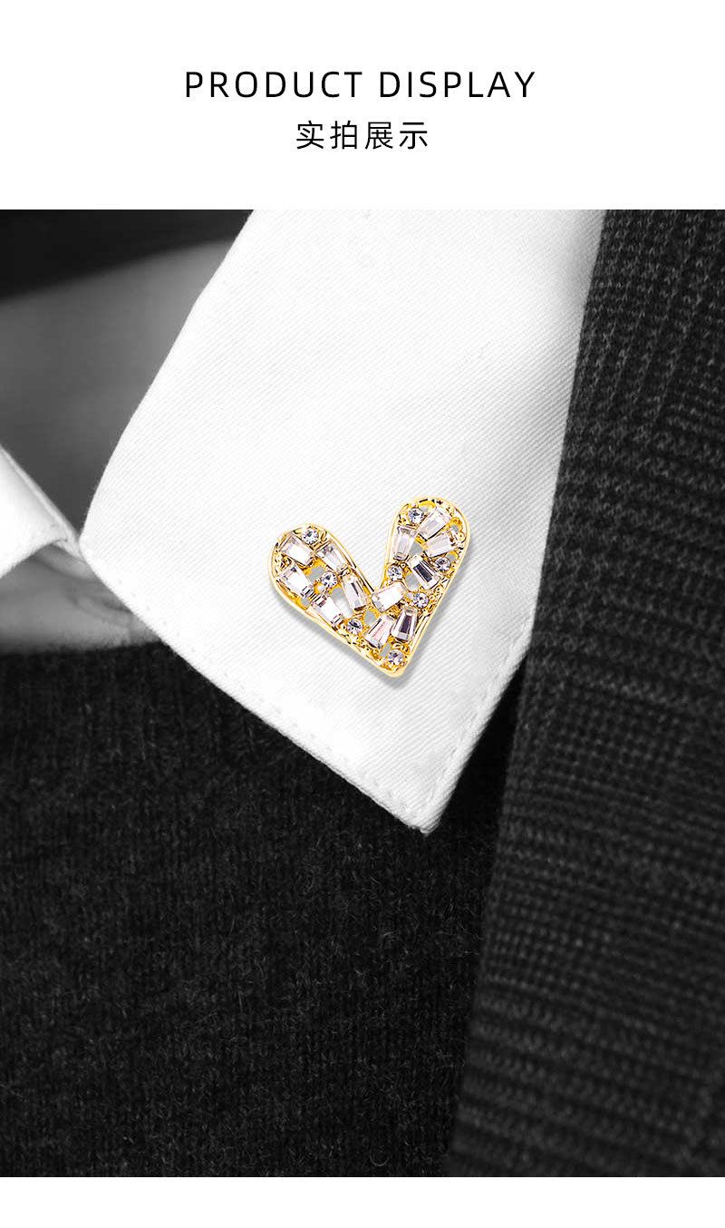 Elegant Sweet Heart Shape Alloy Plating Women's Brooches display picture 4