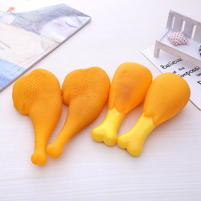 Simulación de mascotas juguete de pierna de pollo juguete de creación de sonido pollo asado gato y perro sonido vinilo juguete para mascotas