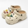 Seven-color shoe buckle-apricot color