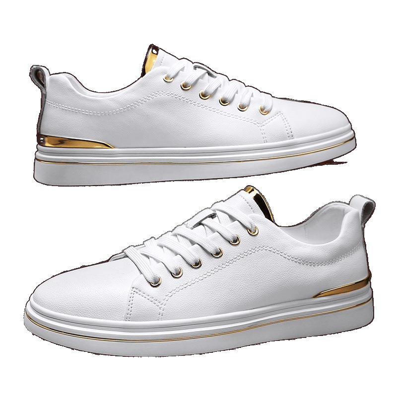 Zapatillas Blancas de Piel Vacuna Suave para Hombre, Estilo 2026, Zapatos Casuales Blancos Modernos, Versátiles, Deportivos y a la Moda