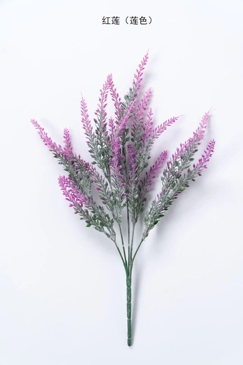麦穗5叉植绒薰衣草仿真家居装饰植绒仿真植物人造花束仿真花批发详情18