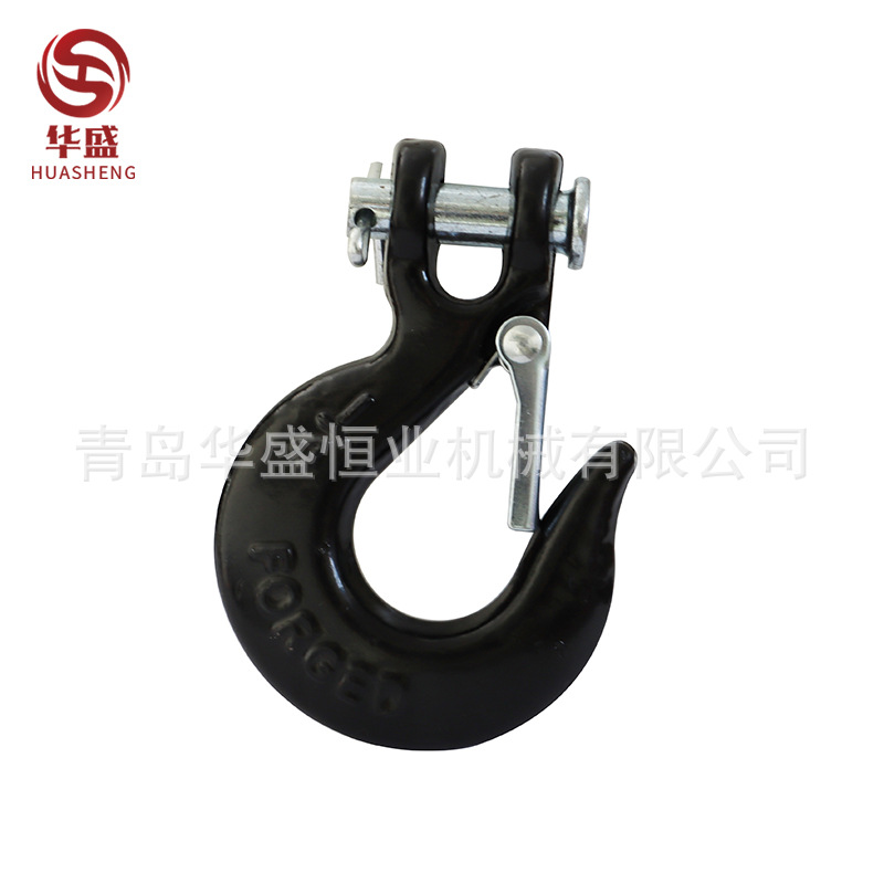 厂家直销 羊角钩 链环卡钩G80羊角带翅爪钩 锻造羊角抓钩