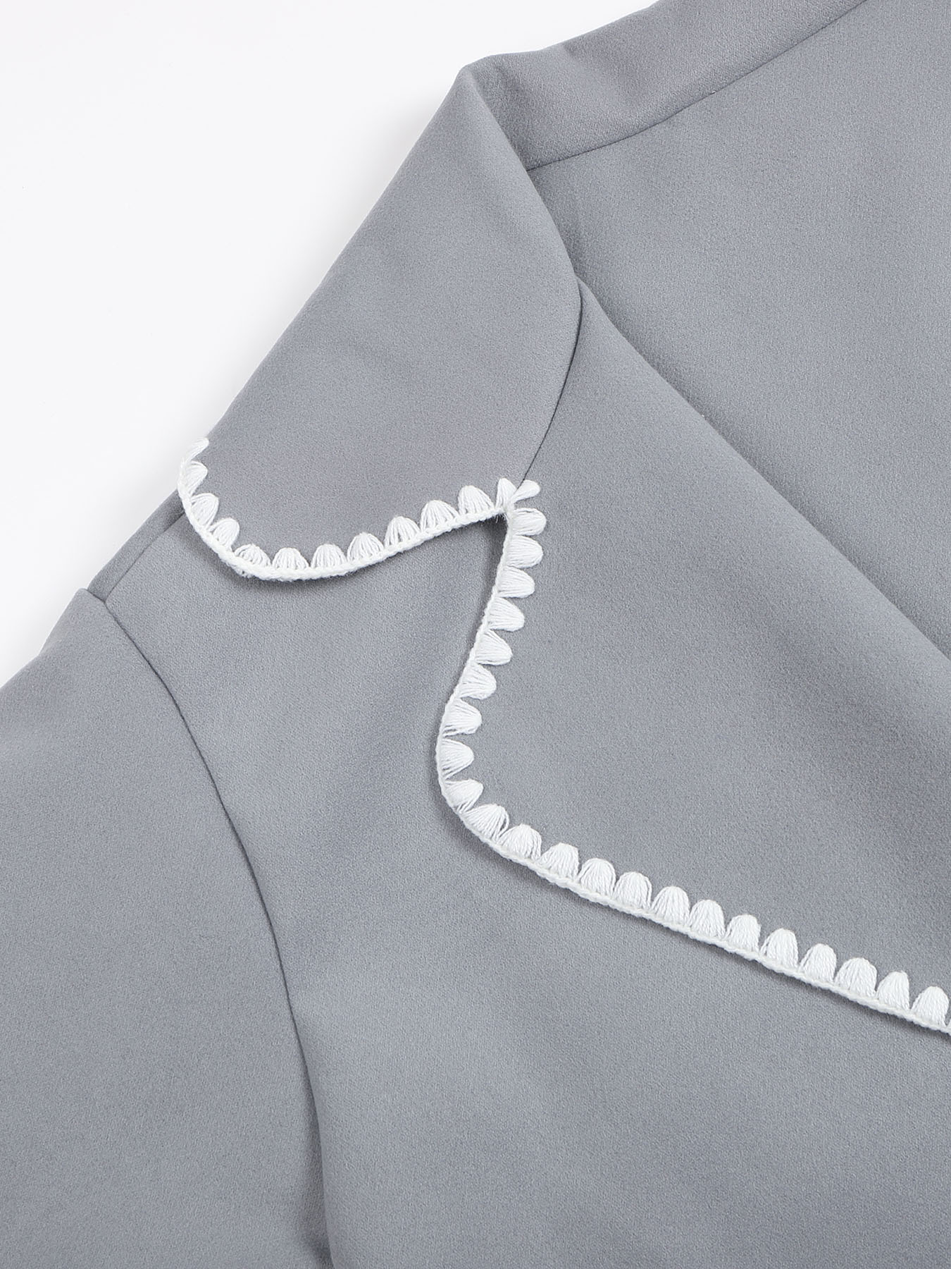 Women's Long Woolen Coat With Braided Lapel For Autumn And Winter_voghion.com