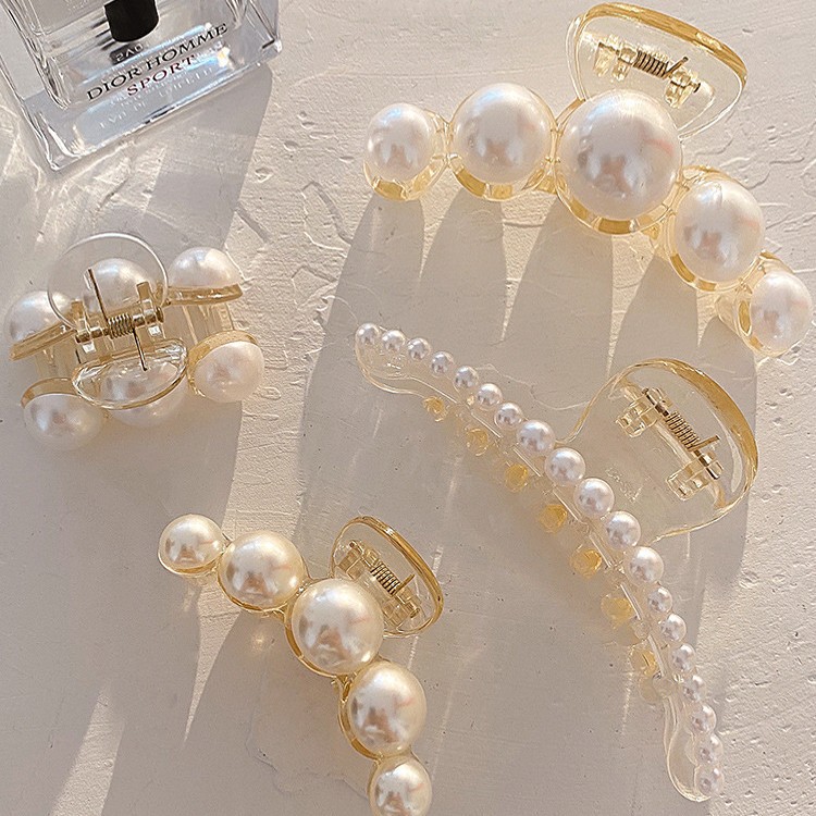 珍珠发卡发抓发夹后脑勺小号抓夹女夏头发夹子头饰韩国发饰鲨鱼夹 4