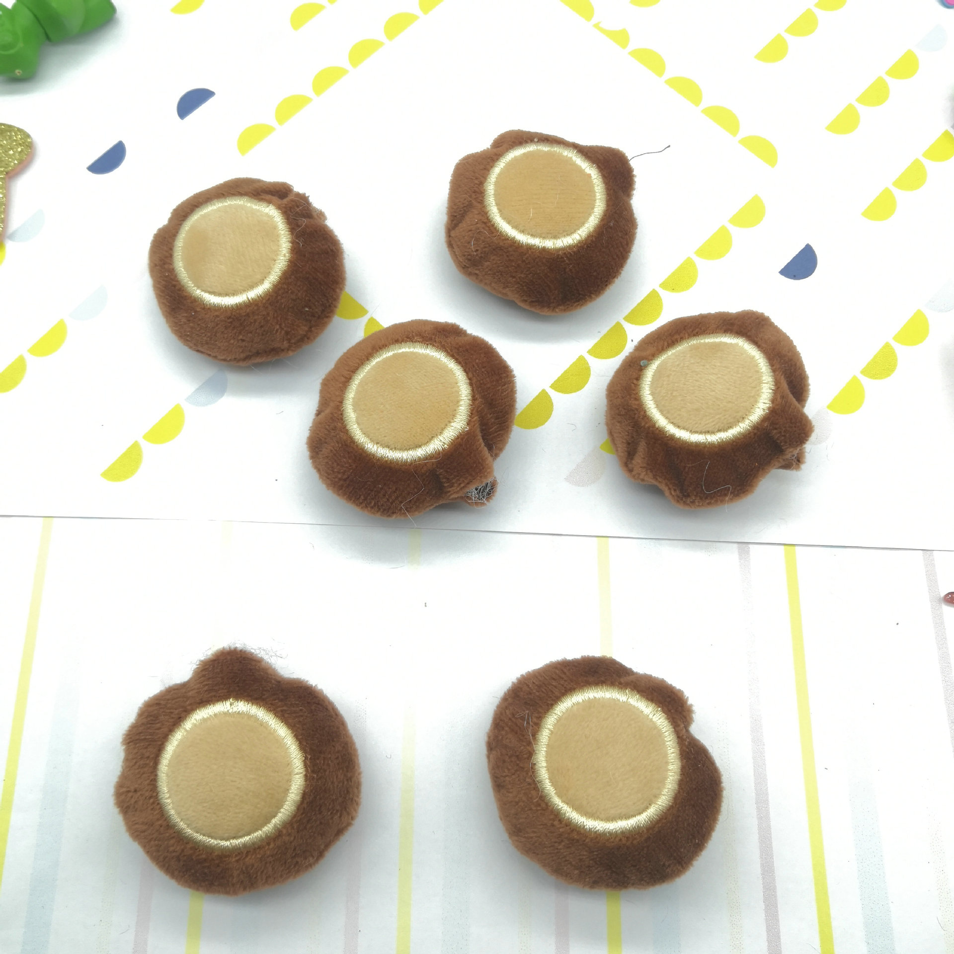 头箍发饰头饰发箍人造毛水晶绒熊耳朵包包袜子帽子配饰件辅料