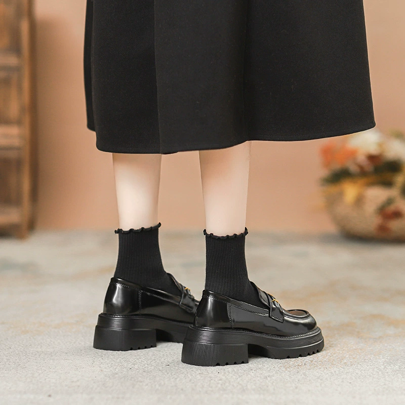 Loafers for leisure, footwear, high shoes for leather shoes, soft sole