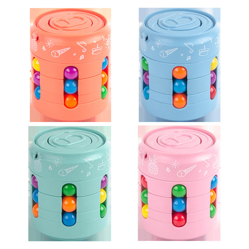 Can Magic Bean Fingertip Spinner Double-Sided Rolling Ball Puzzle Decompression Children's Toy Street Stall Supply Wholesale