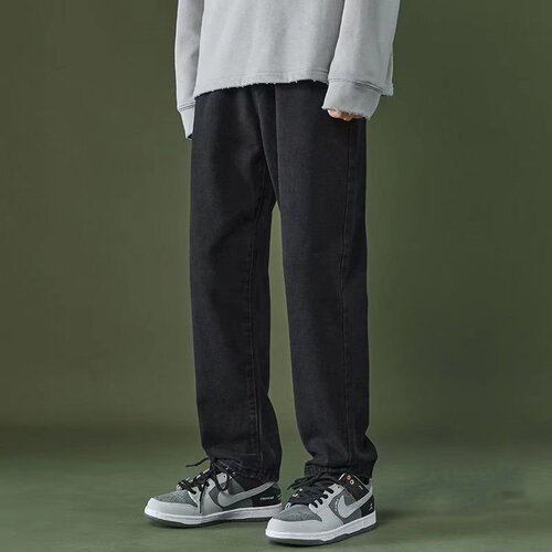 Online supermarket same jeans for men's straight loose simple fashionable high-end casual long pants manufacturer wholesale