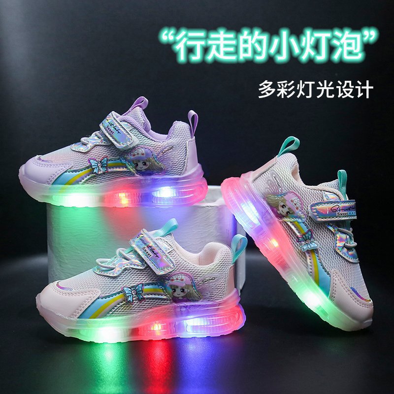 Girls shoes light up spring and summer n...