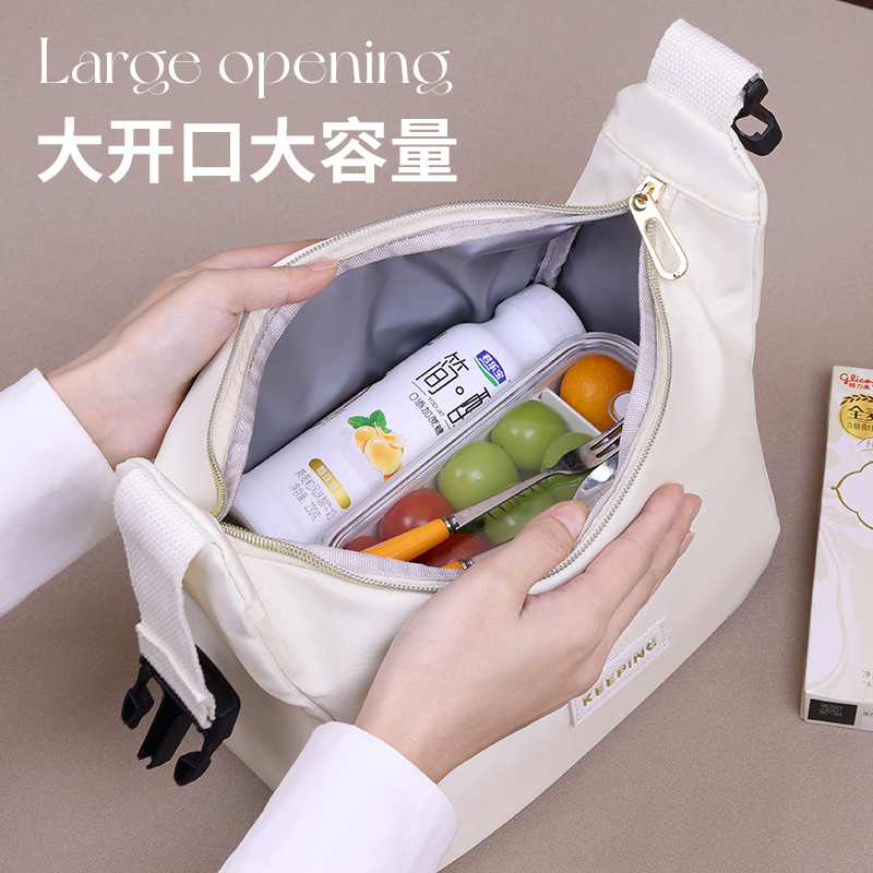 Bolsa de almuerzo de estilo japonés, bolsa bento portátil, bolsa de aislamiento impermeable, nuevo estilo, trabajador de oficina, estudiante, lonchera gruesa, bolsa de mano