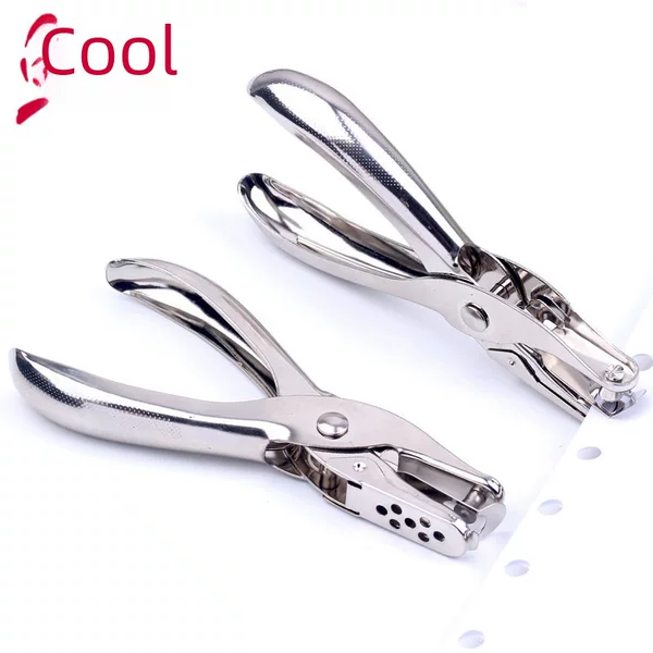 Manual Metal Single-Hole Puncher, Hole Diameter 6mm, Boxed Punch Pliers, Punch Thickness 8 Sheets of A4 Paper, Bead Puncher
