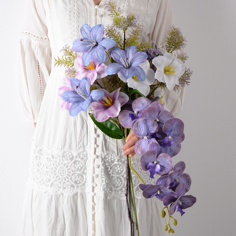 Flores de mano rosa imitación flores imortales ramo de flores regalo de cumpleaños para chicas novia temporada de graduación diseño de fondo