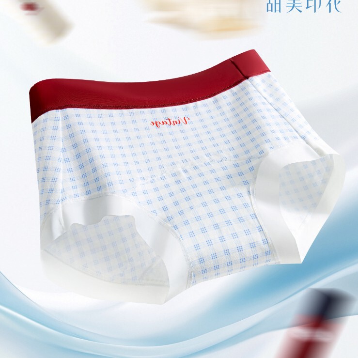Cute Girl's Pure Cotton Seamless Boxer Briefs with Extended Crotch, Antibacterial, Printed, Comfortable, Breathable Briefs