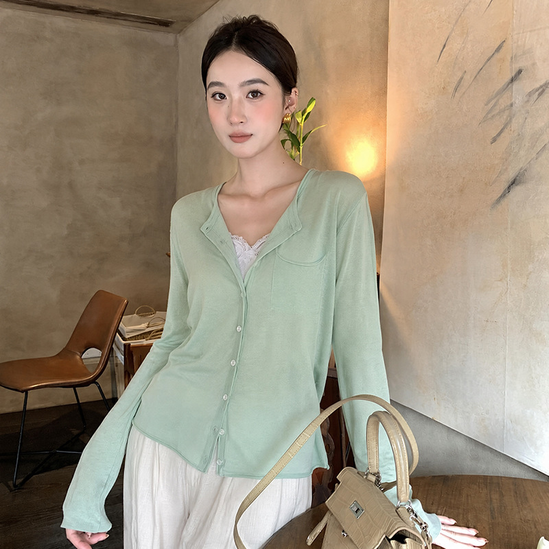 Xiuxixi 2026 Autumn New Collection: Elegant and Versatile Long-Sleeve Wool Knit Cardigan for Women, Style K28007 Xiuxixi 2026 Autumn New Collection: Elegant and Versatile Long-Sleeve Wool Knit Cardigan for Women, Style K28007