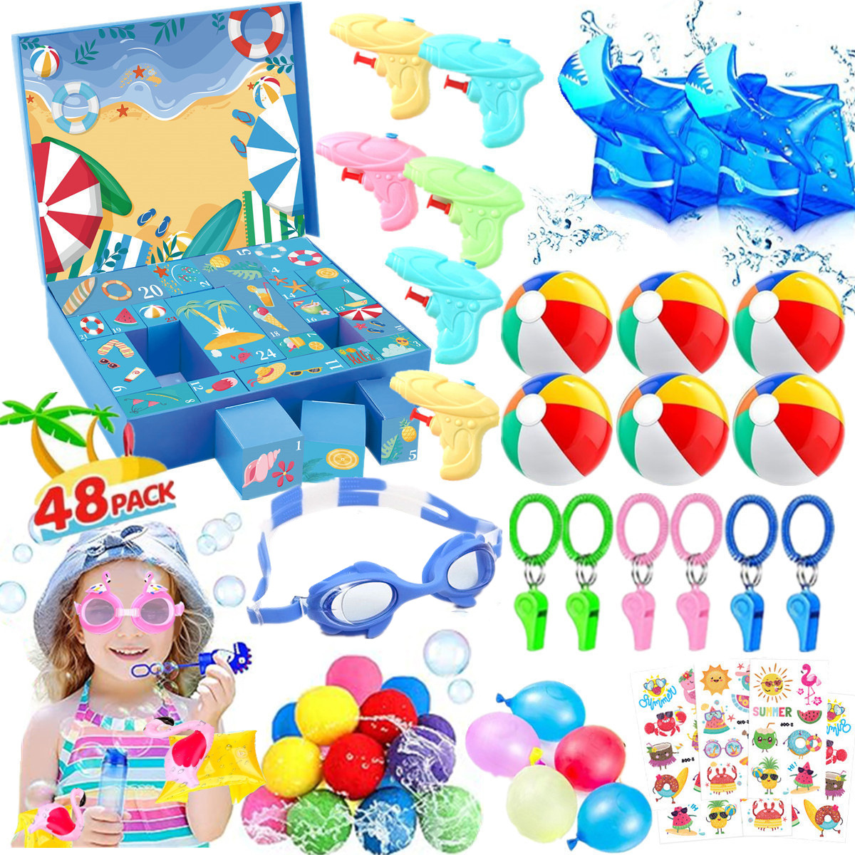 Agua QC-82 del verano que juega el traje 48PCS