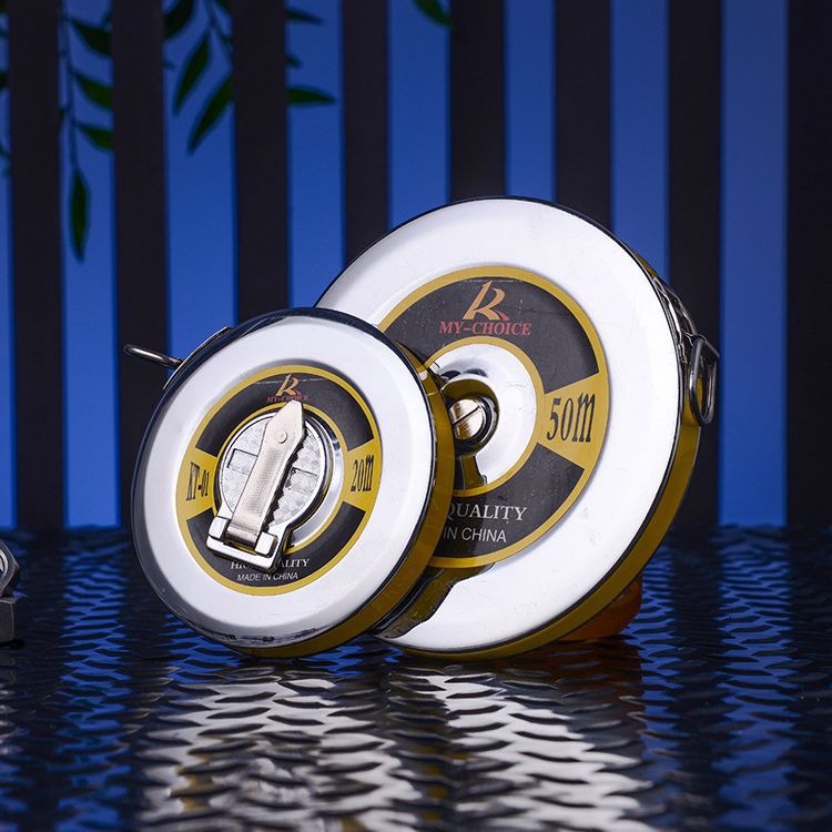 厂家现货批发圆盘尺不锈钢带圆盘卷尺20米30米50米铁壳卷尺钢卷尺