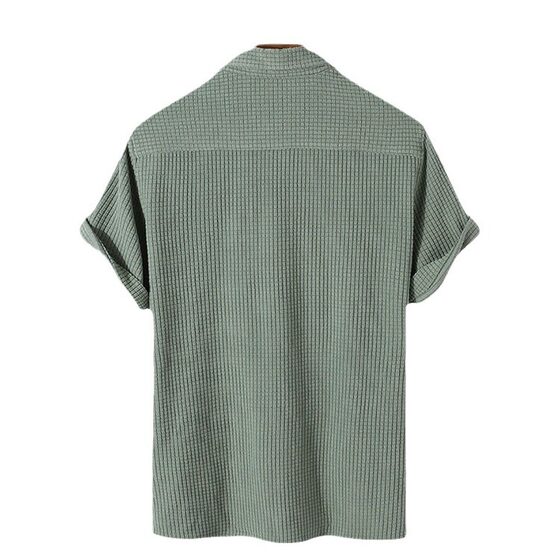 Cross-border 2023 foreign trade Southeast Asian men's casual loose plaid short-sleeved shirt European and American comfortable shirt