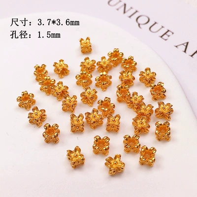 Zərgərlik ara hissələri Spacer Beads, Loose Beads - four-sided-flower-small-size-per-gram-about-5-pieces