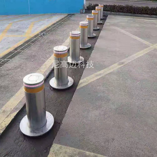 Guizhou Bijie School Entrance 304 Stainless Steel Fully Automatic Telescopic Column Shallow Pre-Embedded Manual Hydraulic Anti-Collision Pile