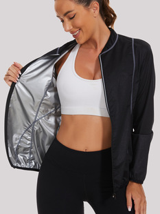 2025 New Cross-Border Dropshipping 1 Piece Imitation N-Coated Silver Women's Fitness Zipper Line Cross-Border Dropshipping