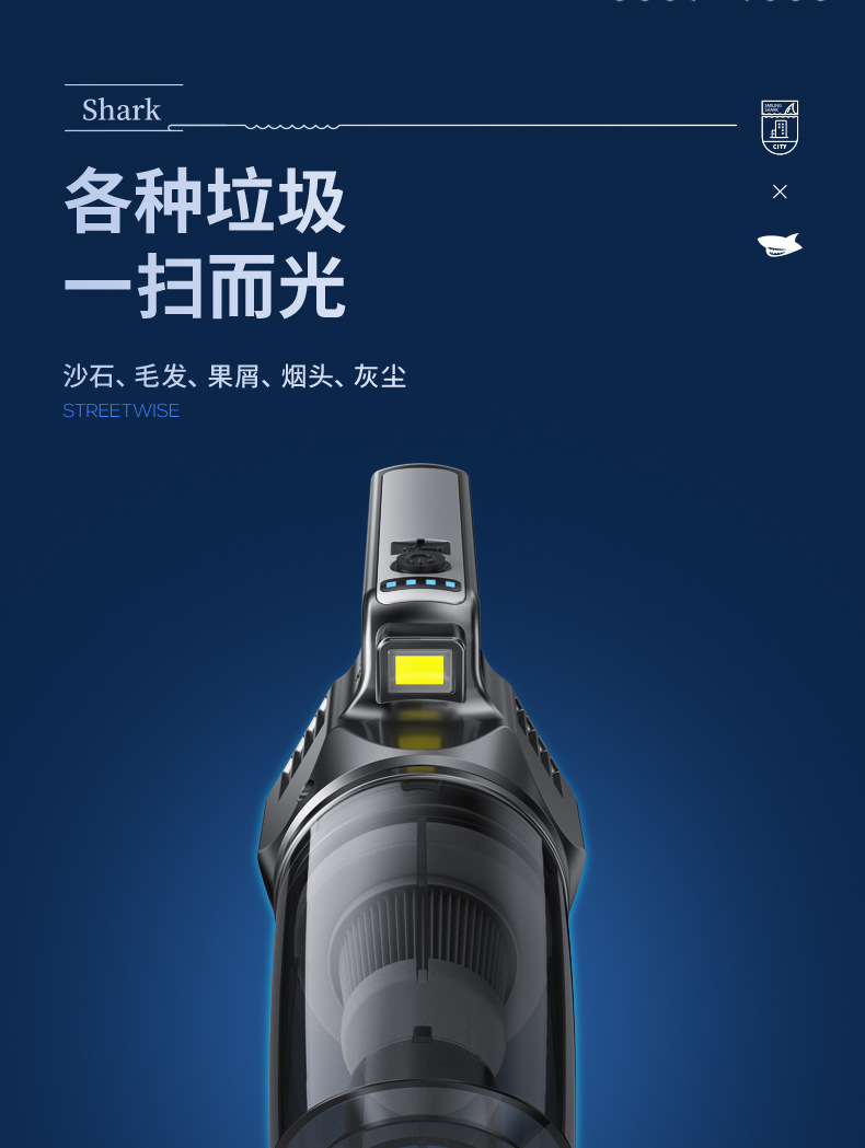 Cross-Border New Model Handheld Mini Wireless Vacuum Cleaner Dust Remover Car-Mounted Portable Rechargeable Small Powerful High-Power Device