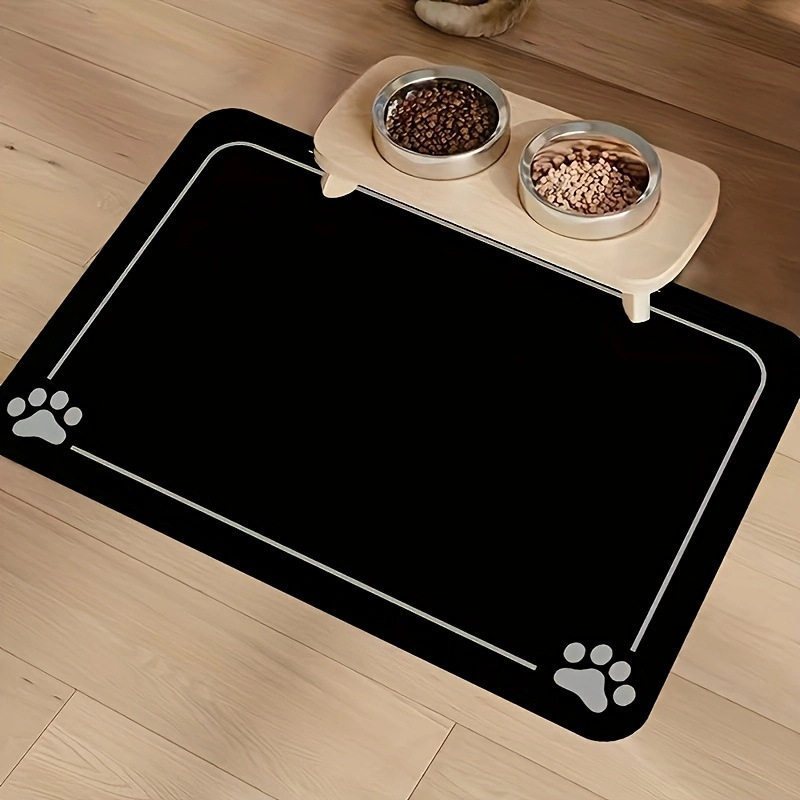 Alimentos para perros y gatos, almohadilla de barro de algas, almohadilla de alimentación a prueba de salpicaduras y humedad, absorción de agua, secado rápido, lavado y espesado