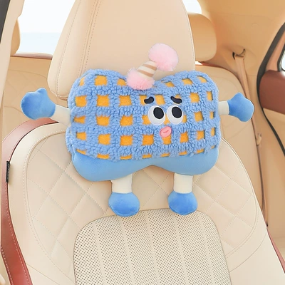 interior accessories for women, Waist support - little-monster-blue-headrest