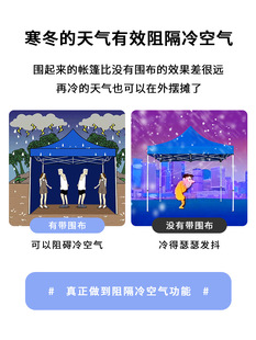 Rainproof Canopy Winter Windproof Curtain Transparent Outdoor Tent Windproof Thickened Cloth Rain Cover