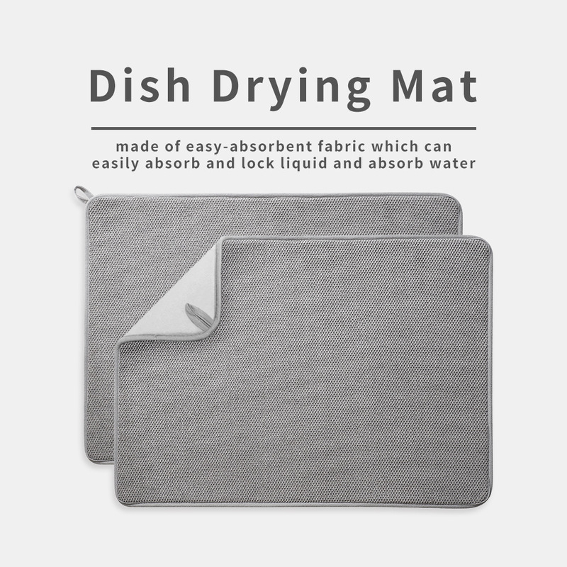 Cross-Border Ultra-Fine Fiber Absorbent Quick-Drying Placemat, Draining Mat, Drying Mat, Ultra-Fine Fiber Placemat, Tableware Mat, Knife and Fork Mat