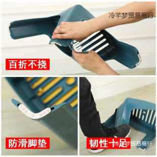Thickened Plastic Stool Children's Square Stool Low Stool Cooked Rubber Non-Slip Bathroom Coffee Table Shoe Changing Stool Household Small Chair Wholesale