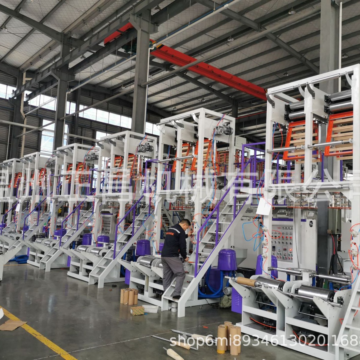 迷你型单螺杆双模头高低压吹膜机