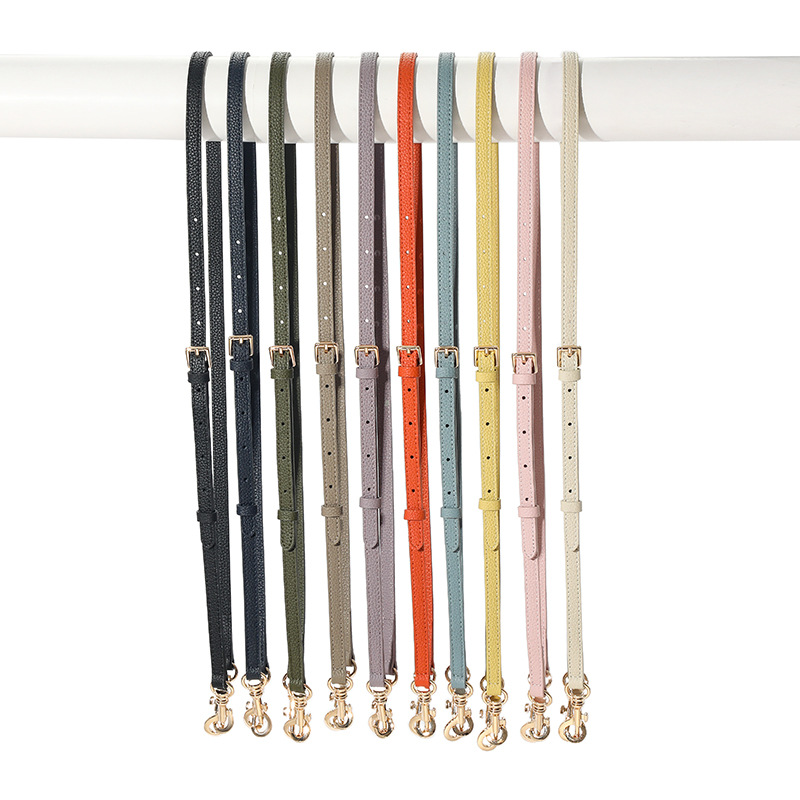 Ma Huang Shi top-grain cowhide thin bag with strap A-74 genuine leather long shoulder strap crossbody bag with lychee texture, replacement bag available for separate purchase.