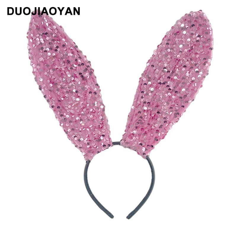 Headband Red Rabbit Lace Ears, Handmade Hair Accessory, High-Quality Graduation Party Style