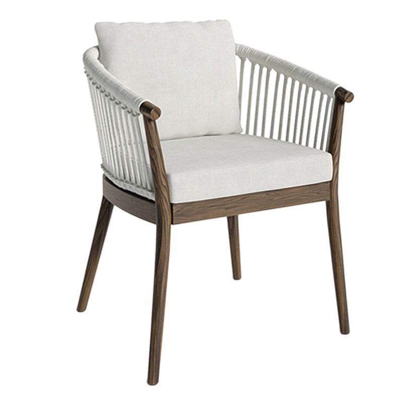 Mesa y silla de madera maciza al aire libre patio impermeable solar caña mesa y silla de caña balcón al aire libre mesa y silla de comedor de teca
