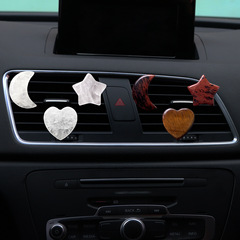 A set of natural crystal moon star heart car air vent decoration clip, car air conditioner vent decoration clip