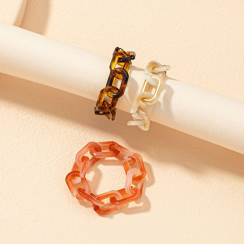 Wholesale Simple Resin Ring Set display picture 1