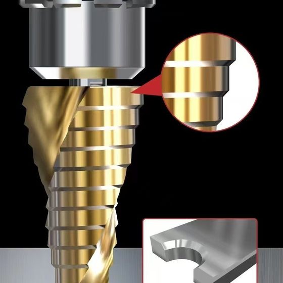 High quality industrial step drill hexagonal shank spiral groove wear-resistant hole opener various hardness drilling chamfering pagoda drill