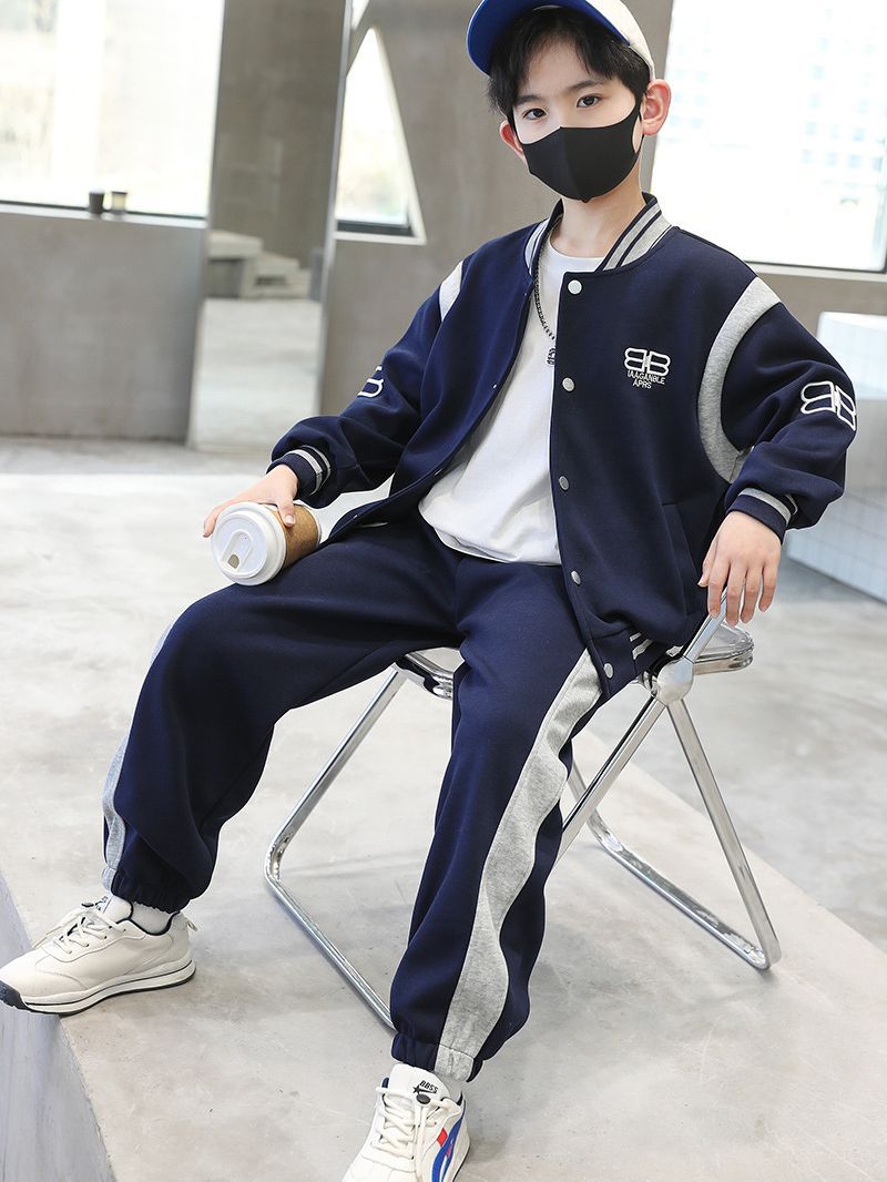Children's Clothing Boys' Suit Spring and Autumn 2026 New Style for Older Children, Stylish Internet Celebrity Children's Autumn Casual Two-Piece Set Trendy