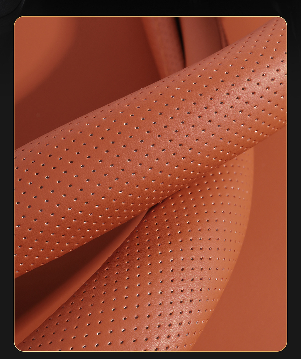 New car steering wheel cover for women, suitable for all seasons, made of leather, cute, non-slip, sweat-absorbent, breathable, cross-border wholesale