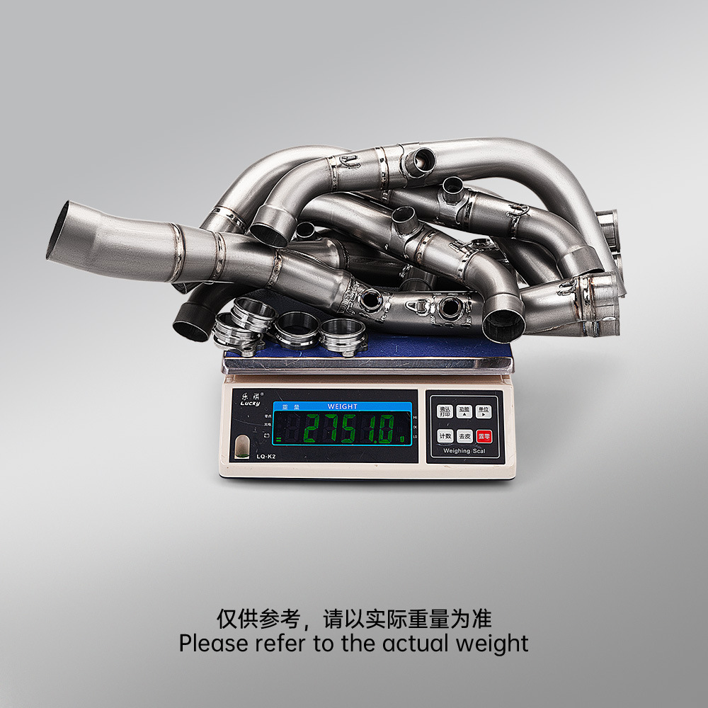 Suitable for motorcycle S1000RR modification, original factory diameter titanium alloy front exhaust pipe, non-destructive installation