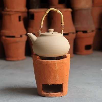 鼓炉炭炉小号 工夫茶炉 手工红泥炉 茶炉 火炉碳炉风炉砂挑红泥炉