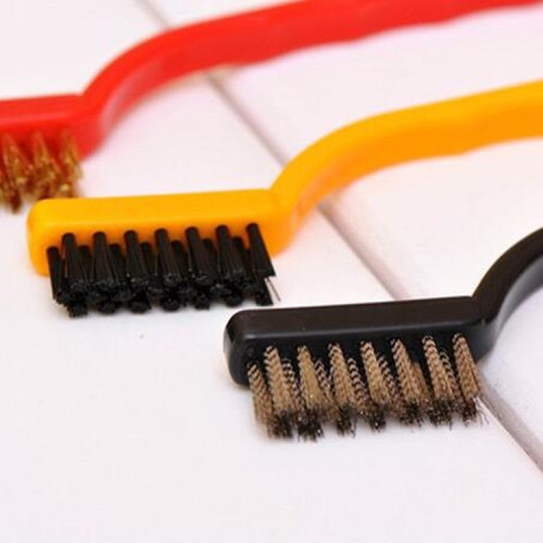 Original manufacturer wholesale gas stove cleaning brush kitchen oil stain copper wire stainless steel stove nylon steel wire set brush