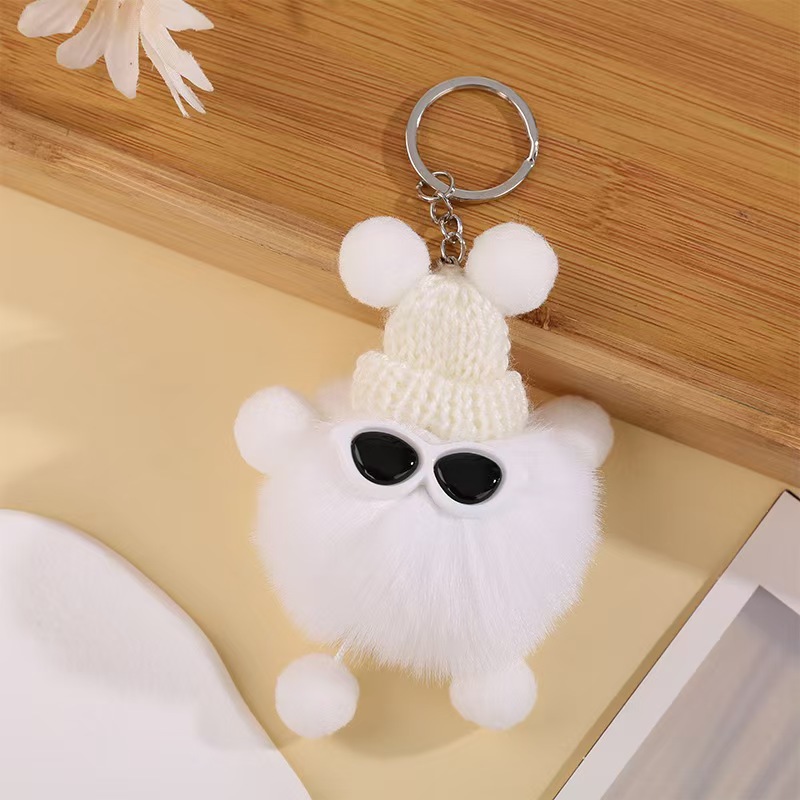 New Pet Coal Ball Monster Anti-Lost Keychain Backpack Pendant Plush Super Cute Gift_voghion.com