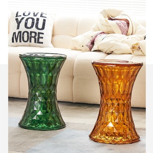 Transparent Acrylic Shoes Changing Makeup Bathroom Spare Modern Simple Dining Stool Nordic Plastic Crystal Stool chair