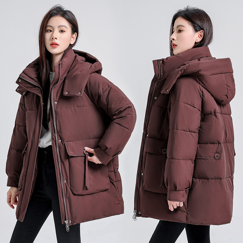 2025 invierno nuevo estilo de moda temperamento relajado abrigo de algodón casual chaqueta de algodón abrigo cálido