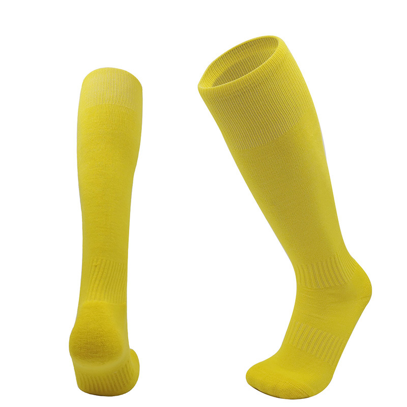Calcetines de fútbol sobre la rodilla de color sólido personalizados Calcetines para adultos, niños de escuela primaria, calcetines deportivos con fondo de toalla gruesa, calcetines de béisbol