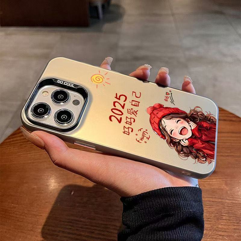 Nuevo 2025 aplicable iPhone 16 funda para teléfono móvil Apple 15promax/14 anti-caída 13pro/12/11 lindo