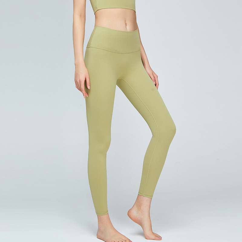 Ropa de yoga desnuda transfronteriza para mujer Peach Hip lifting fitness pantalones running Pantalones deportivos ajustados pantalones de yoga de secado rápido