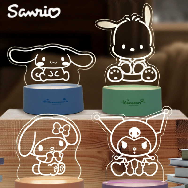 Оригинал Sanrio, акриловый светильник/подсветка для витрины, украшение с персонажами Pochacco (большие уши)